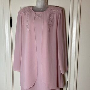 Mother of the Bride Dusty Rose Midi Dress Size 16